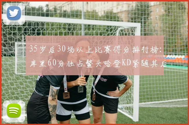 35岁后30场以上比赛得分排行榜：库里60分独占鳌头哈登KD紧随其后